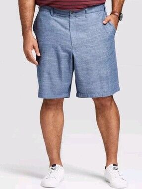 Goodfellow & Co. Men's Flat Front Linden Cotton Shorts 50 Big & Tall
